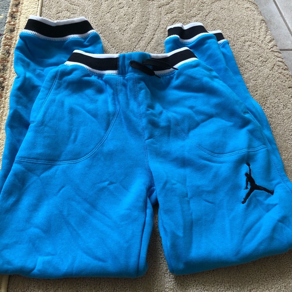 New Girls Aqua Blue Sweatpants Size Large